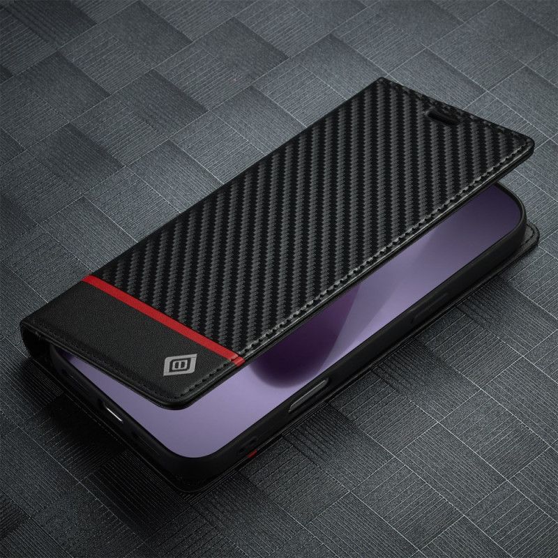 Flip Kotelot Do iPhone 17 Pro Lc.imeeke Włókno Węglowe