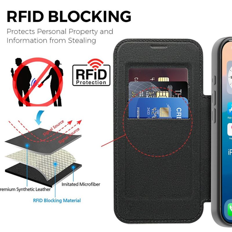 Flip Kotelot iPhone 17 Pro Pikowany Kompatybilny Z Magsafe Etui Ochronne