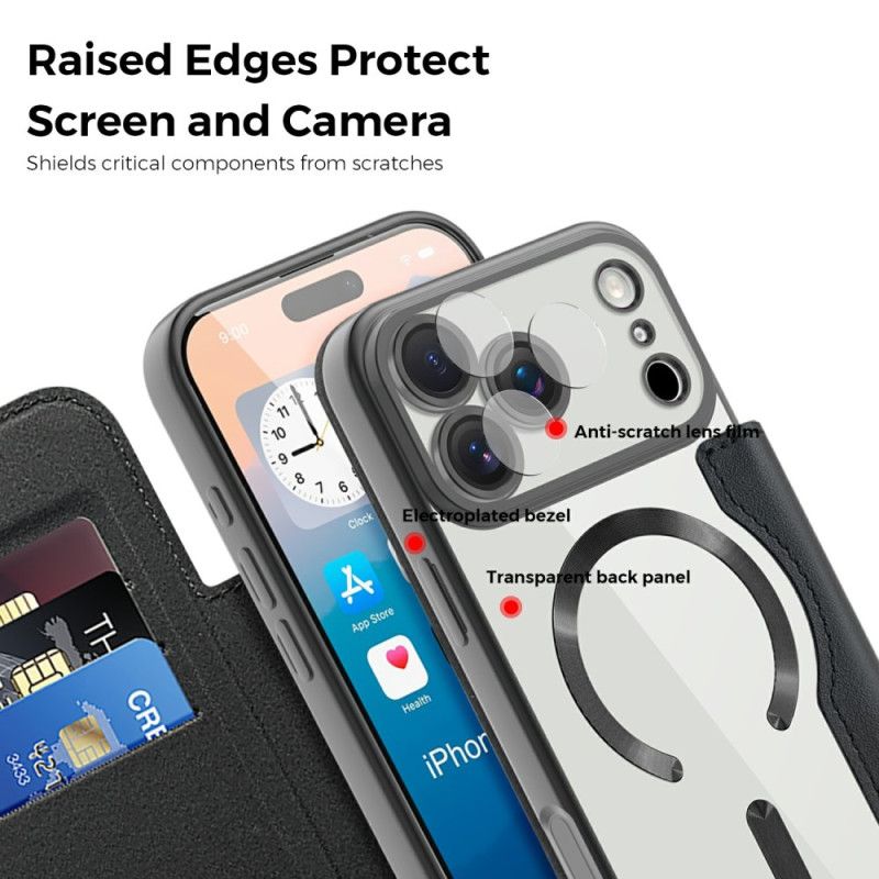 Flip Kotelot iPhone 17 Pro Pikowany Kompatybilny Z Magsafe Etui Ochronne