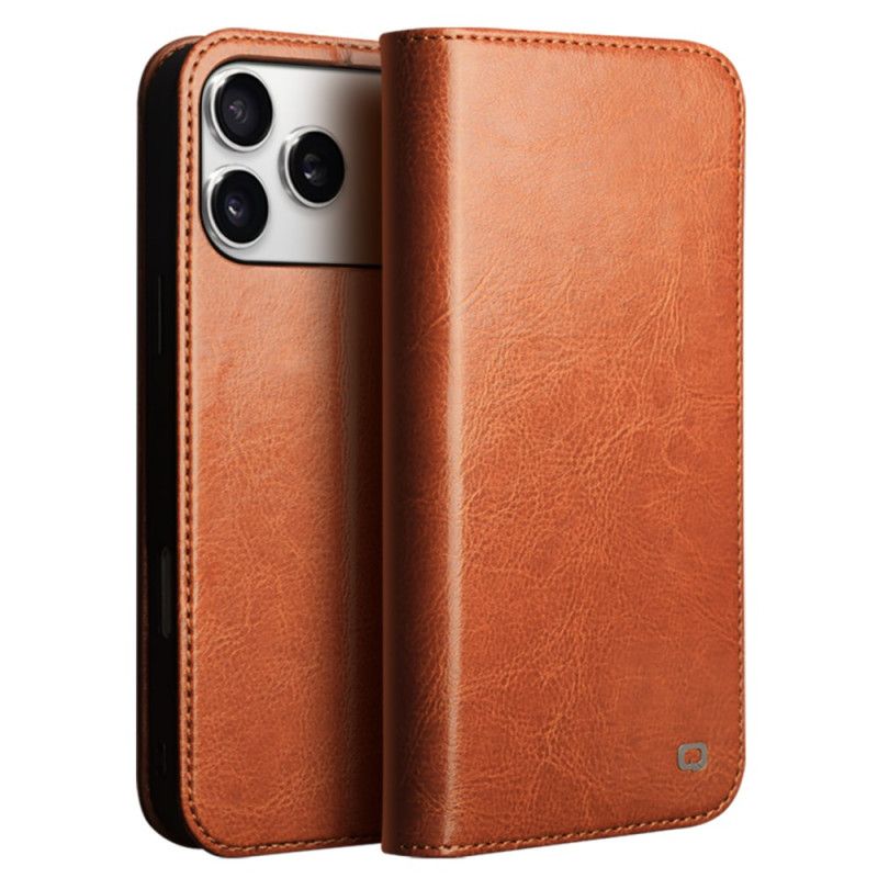 Flip Kotelot iPhone 17 Pro Vintage Qialino Etui Ochronne