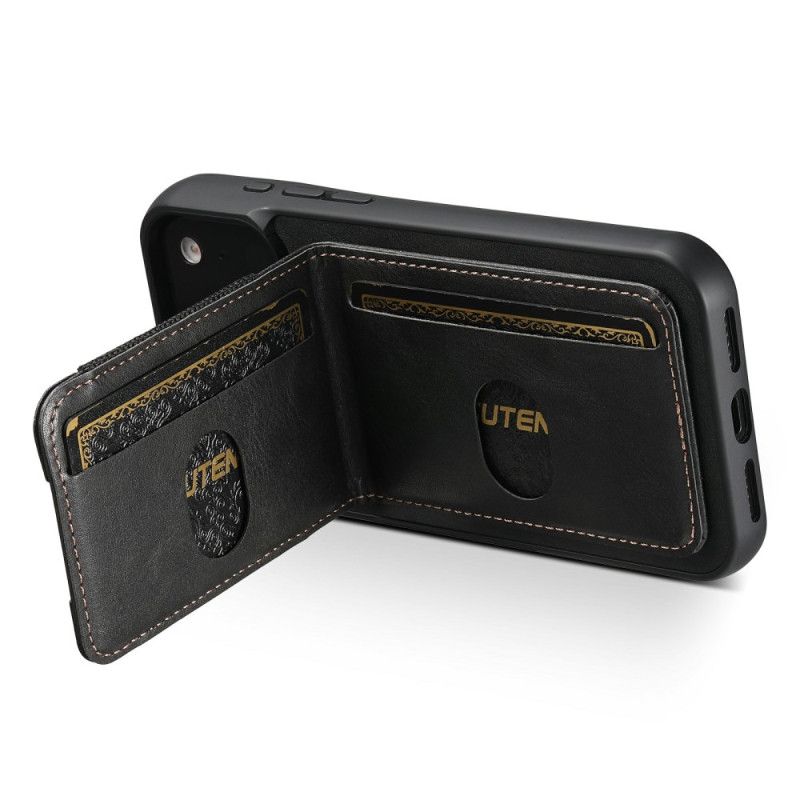 Futerały iPhone 17 Pro Etui Na Telefon Etui Na Karty W Stylu Woskowanej Skóry