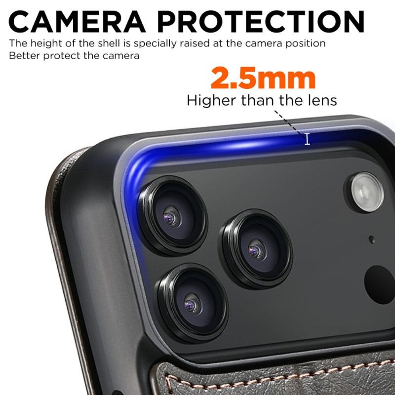 Obudowa iPhone 17 Pro Etui Na Telefon Kompatybilny Z Magsafe Efekt Skóry