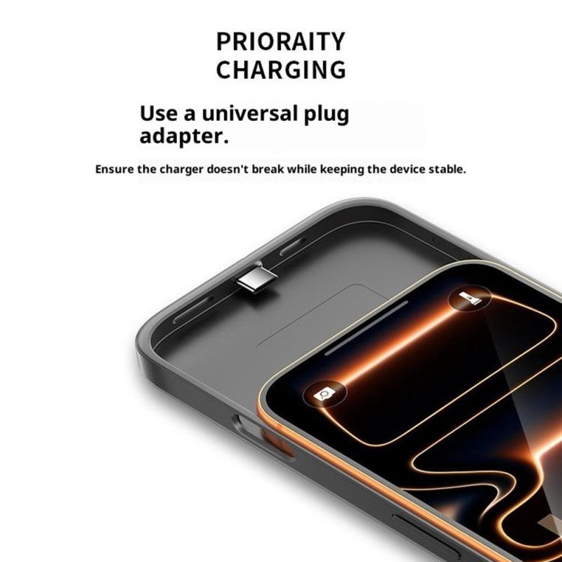 Zewnętrzne Etui Z Baterią 5000 Mah Do iPhone'a 17 Pro Z Wbudowaną Podstawką