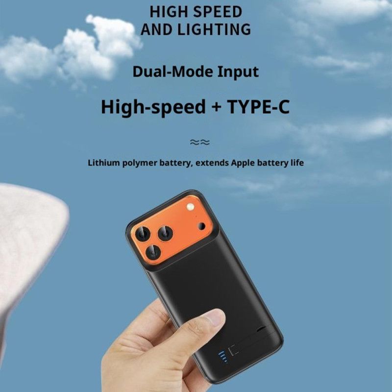 Zewnętrzne Etui Z Baterią 5000 Mah Do iPhone'a 17 Pro Z Wbudowaną Podstawką