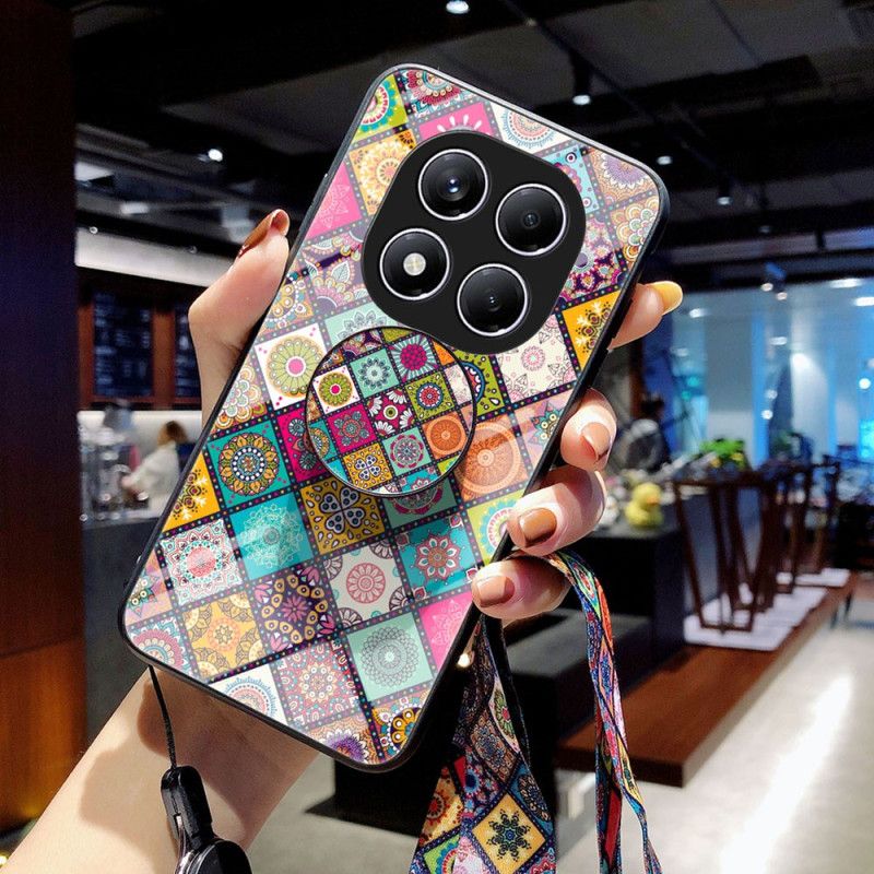 Etui Do Xiaomi Redmi Note 14 Pro 4g Podstawka I Pasek Z Wzorem Patchworkowym