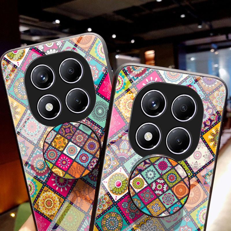 Etui Do Xiaomi Redmi Note 14 Pro 4g Podstawka I Pasek Z Wzorem Patchworkowym