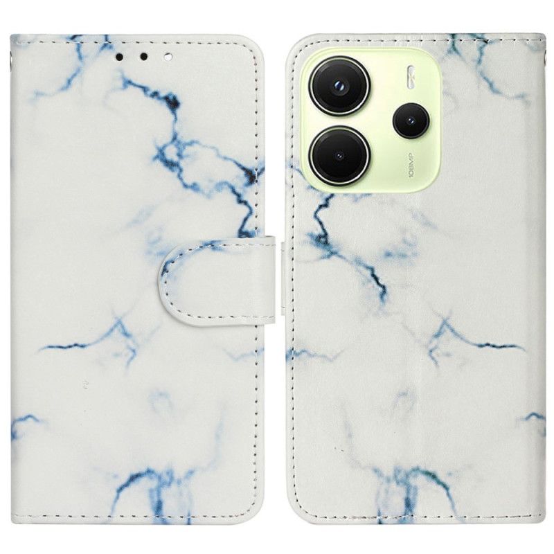 Etui Folio Do Xiaomi Redmi Note 14 Pro 4g Biały Wzór Marmuru