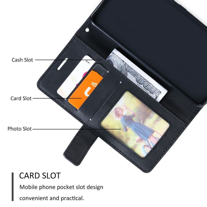 Etui Folio Do Xiaomi Redmi Note 14 Pro 4g Dwukolorowe Z Paskami