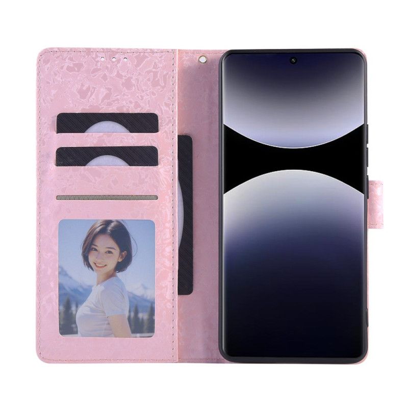 Etui Folio Do Xiaomi Redmi Note 14 Pro 4g Kwiatowy Wzór Blokujący Rfid