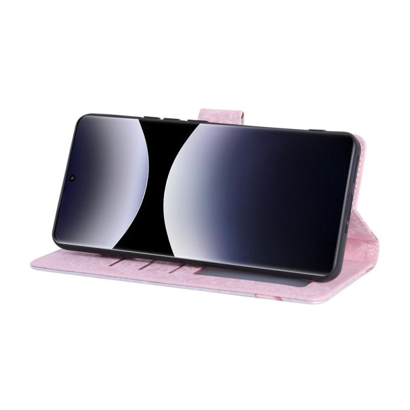 Etui Folio Do Xiaomi Redmi Note 14 Pro 4g Kwiatowy Wzór Blokujący Rfid