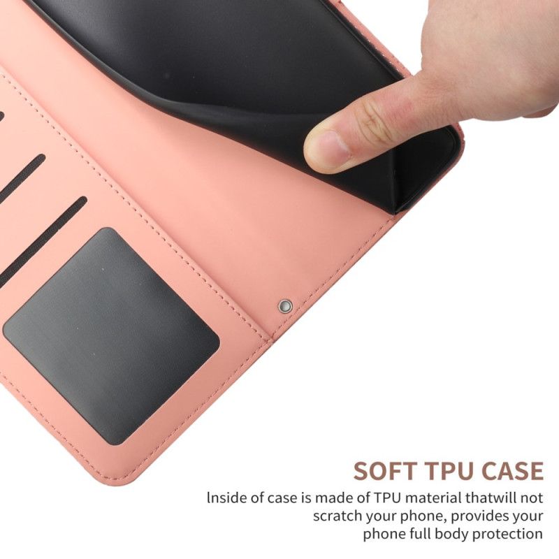 Etui Folio Do Xiaomi Redmi Note 14 Pro 4g Nadruk Motyla Pasek