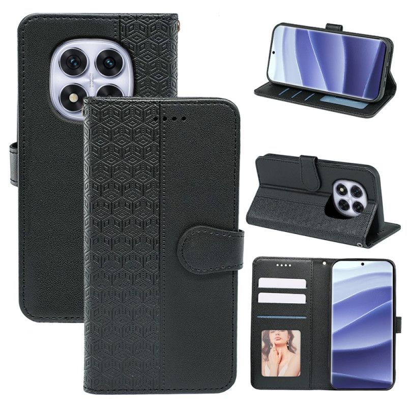 Etui Folio Do Xiaomi Redmi Note 14 Pro 4g Obramowanie I Pasek W Kształcie Sześcianu