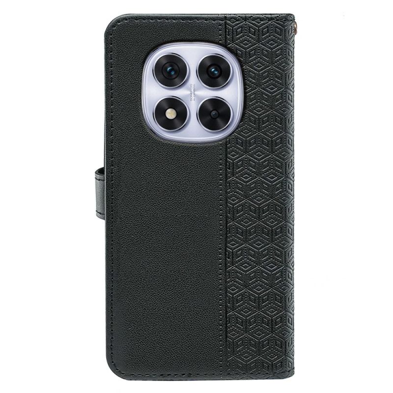 Etui Folio Do Xiaomi Redmi Note 14 Pro 4g Obramowanie I Pasek W Kształcie Sześcianu