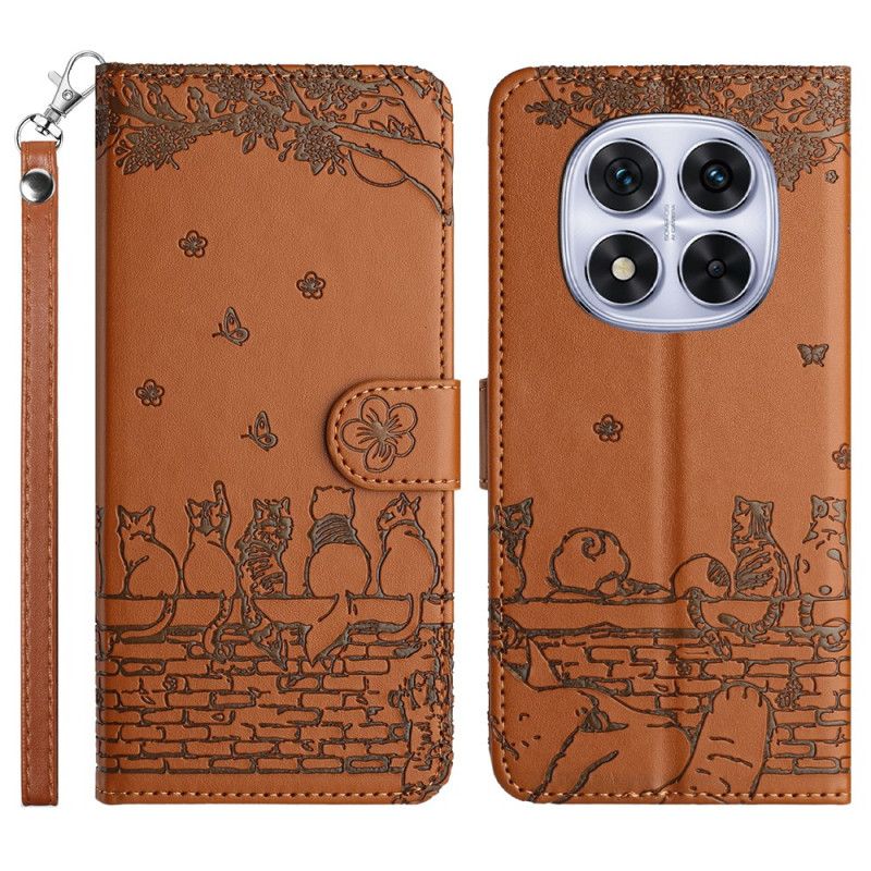 Etui Folio Xiaomi Redmi Note 14 Pro 4g Cat Gang Z Paskiem Etui Ochronne