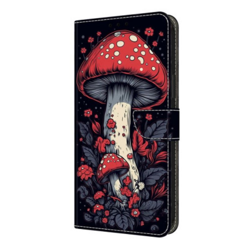 Etui Folio Xiaomi Redmi Note 14 Pro 4g CZerwony Grzyb Etui Ochronne