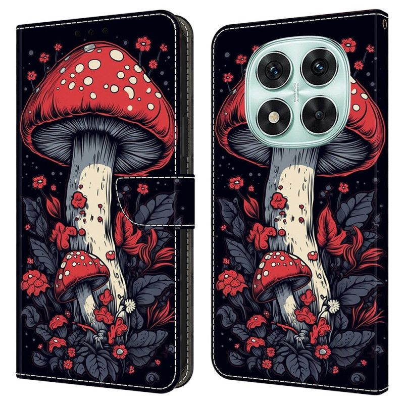 Etui Folio Xiaomi Redmi Note 14 Pro 4g CZerwony Grzyb Etui Ochronne