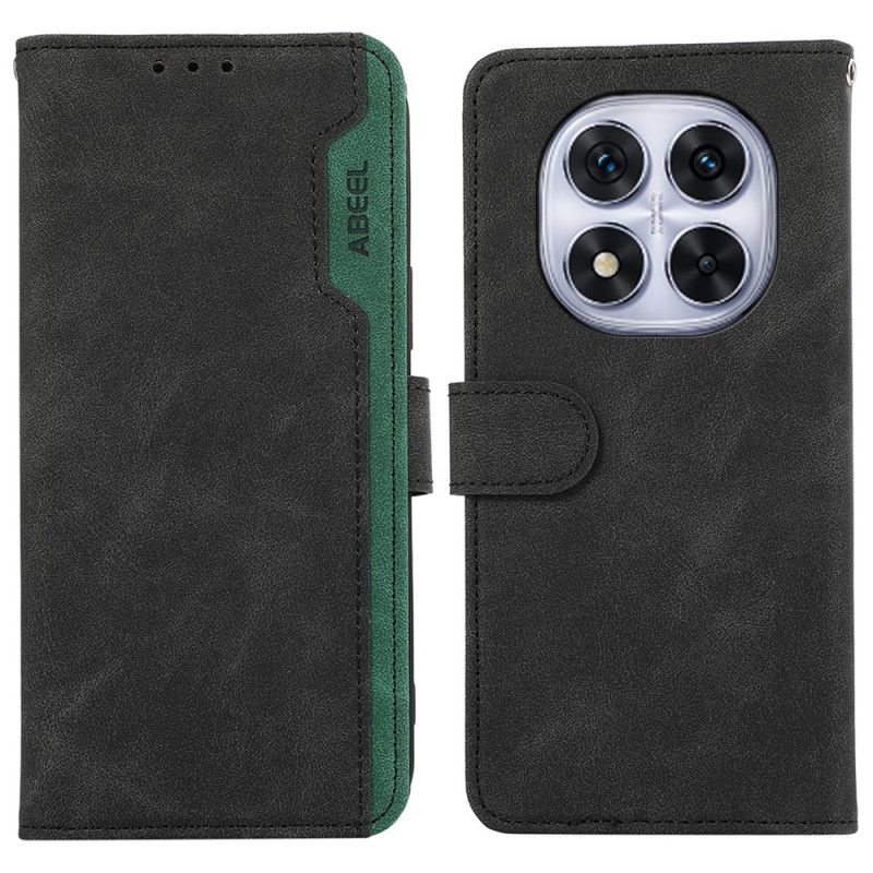 Etui Folio Xiaomi Redmi Note 14 Pro 4g Dwukolorowy Abeel Efekt Zamszu