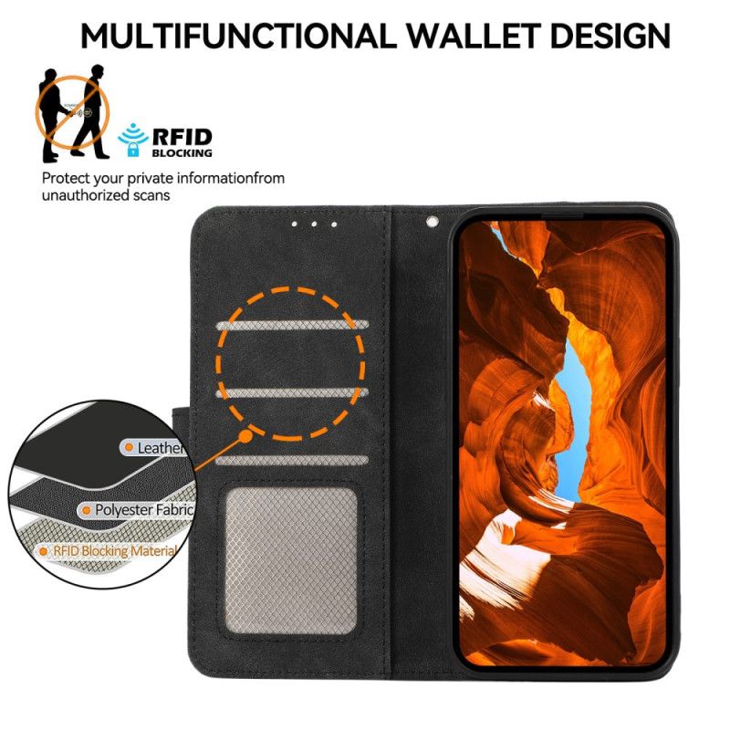 Etui Folio Xiaomi Redmi Note 14 Pro 4g Dwukolorowy Abeel Efekt Zamszu