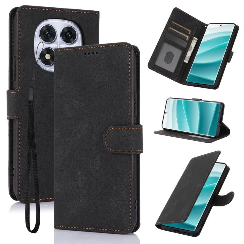 Etui Folio Xiaomi Redmi Note 14 Pro 4g Efekt Zamszu Z Paskiem
