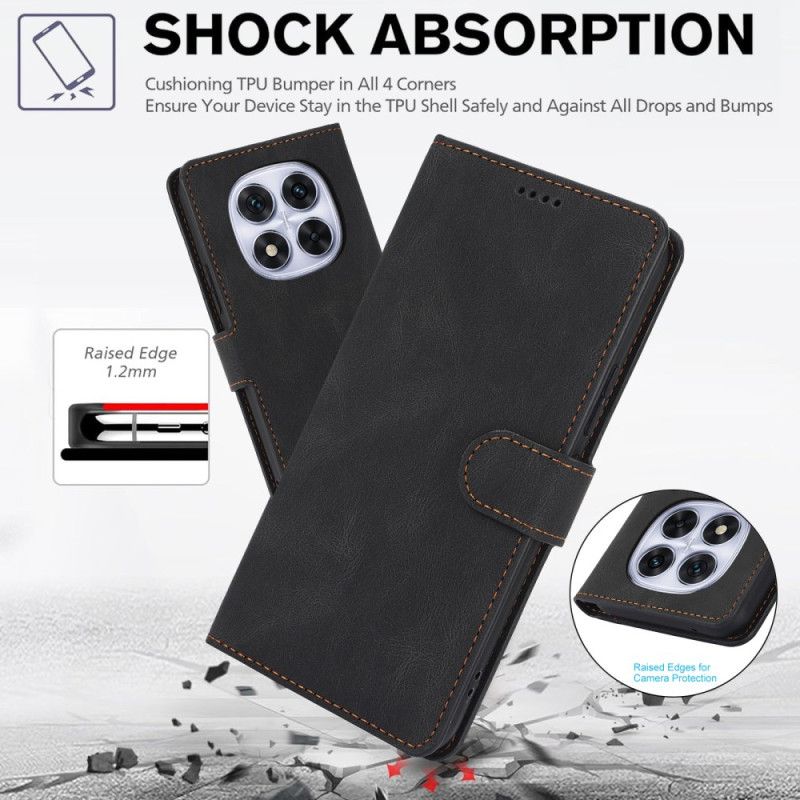 Etui Folio Xiaomi Redmi Note 14 Pro 4g Efekt Zamszu Z Paskiem