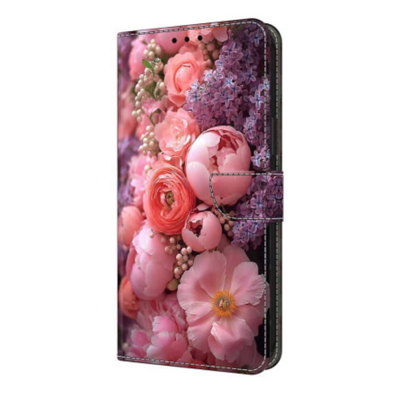Etui Folio Xiaomi Redmi Note 14 Pro 4g Kwiecisty Etui Ochronne