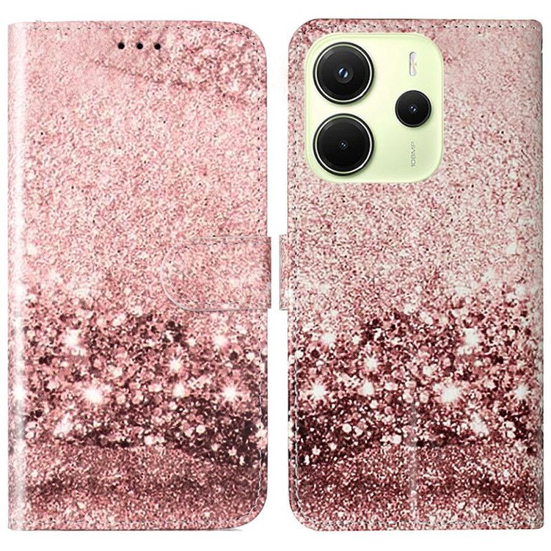 Etui Folio Xiaomi Redmi Note 14 Pro 4g Marmur W Kolorze Różowego Złota Etui Ochronne