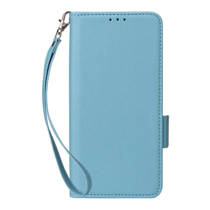 Etui Folio Xiaomi Redmi Note 14 Pro 4g Pasek Ze Sztucznej Skóry Liczi Etui Ochronne