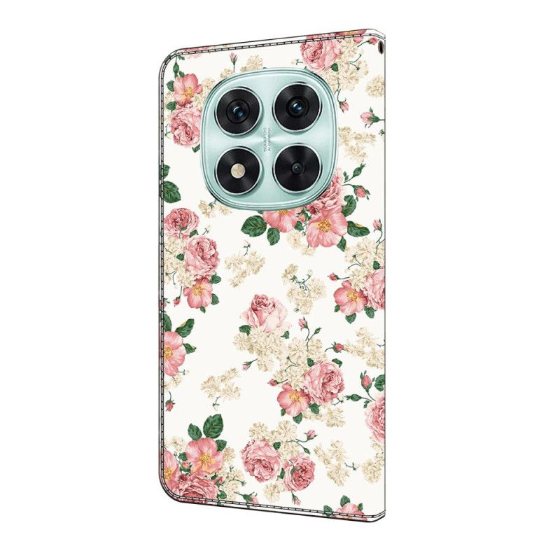 Etui Folio Xiaomi Redmi Note 14 Pro 4g Piwonie