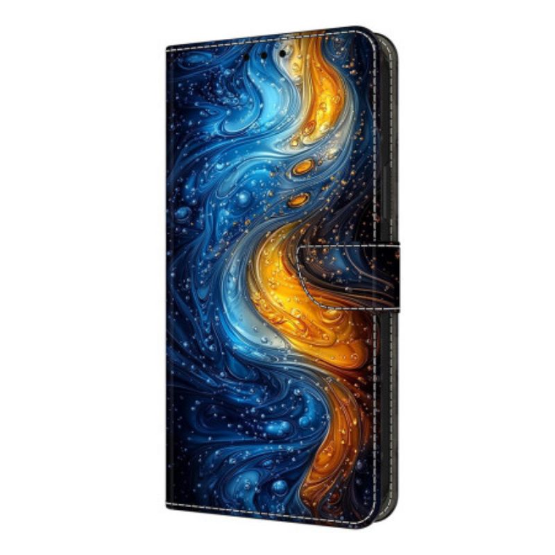 Etui Folio Xiaomi Redmi Note 14 Pro 4g Płynny Wzór Etui Ochronne
