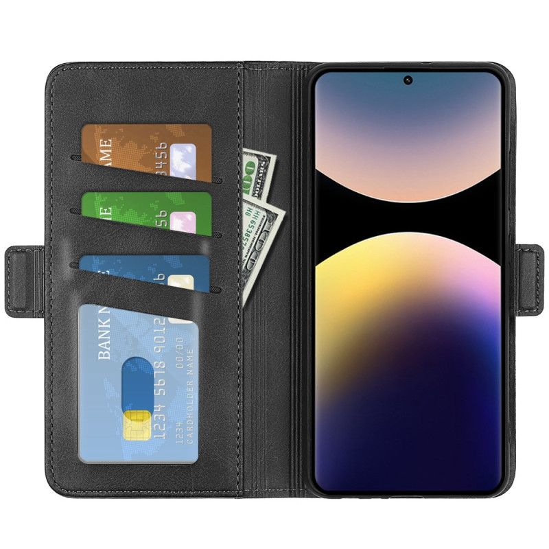 Etui Folio Xiaomi Redmi Note 14 Pro 4g Podwójne Zapięcie Etui Ochronne