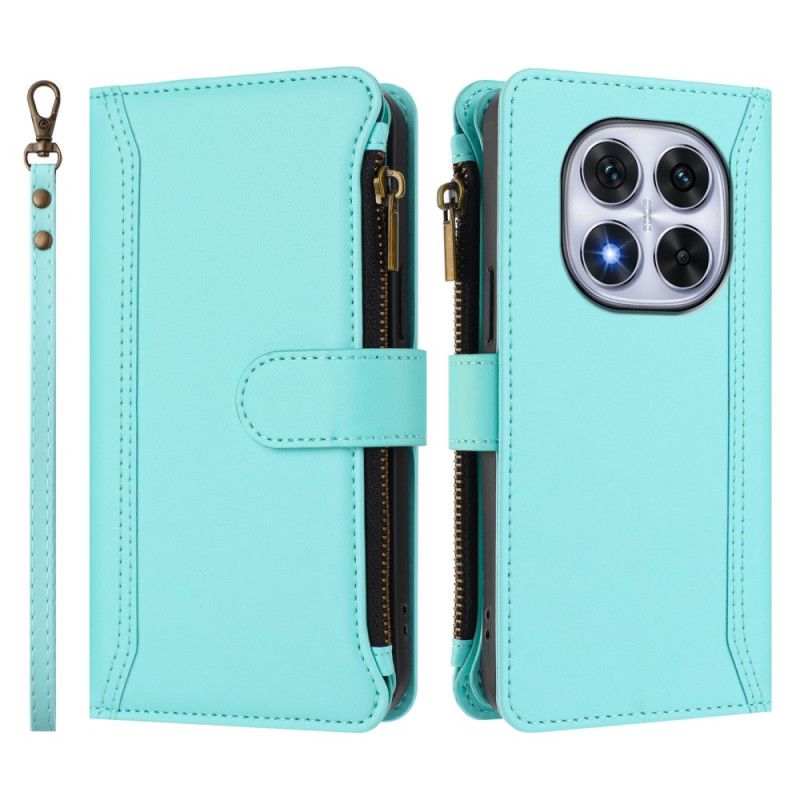 Etui Folio Xiaomi Redmi Note 14 Pro 4g Portfel Z 9 Przegródkami Na Karty I Smyczką