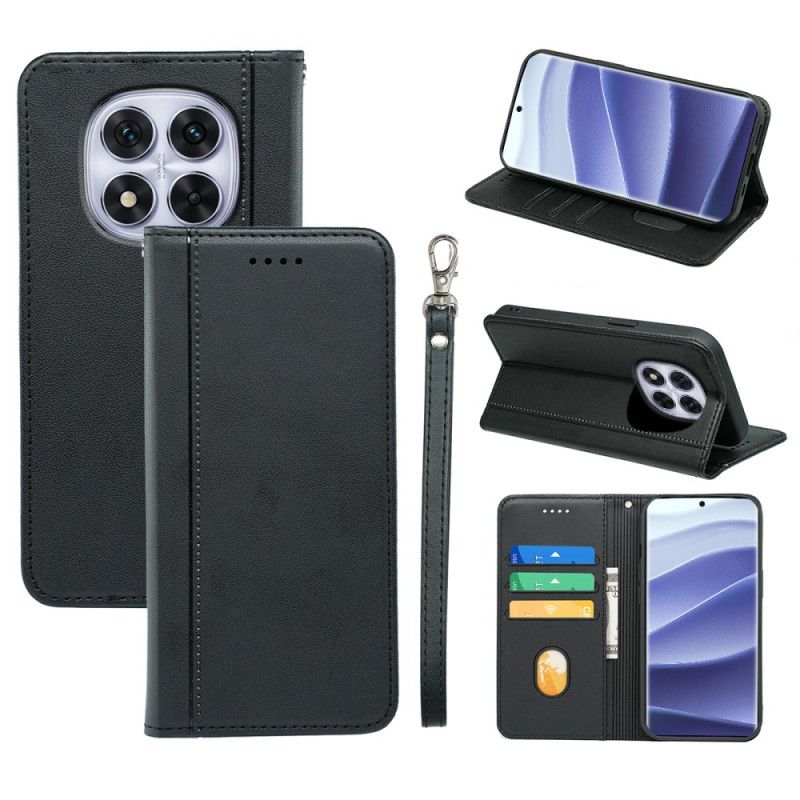 Flip Kotelot Xiaomi Redmi Note 14 Pro 4g Przeszycia I Pasek Etui Ochronne