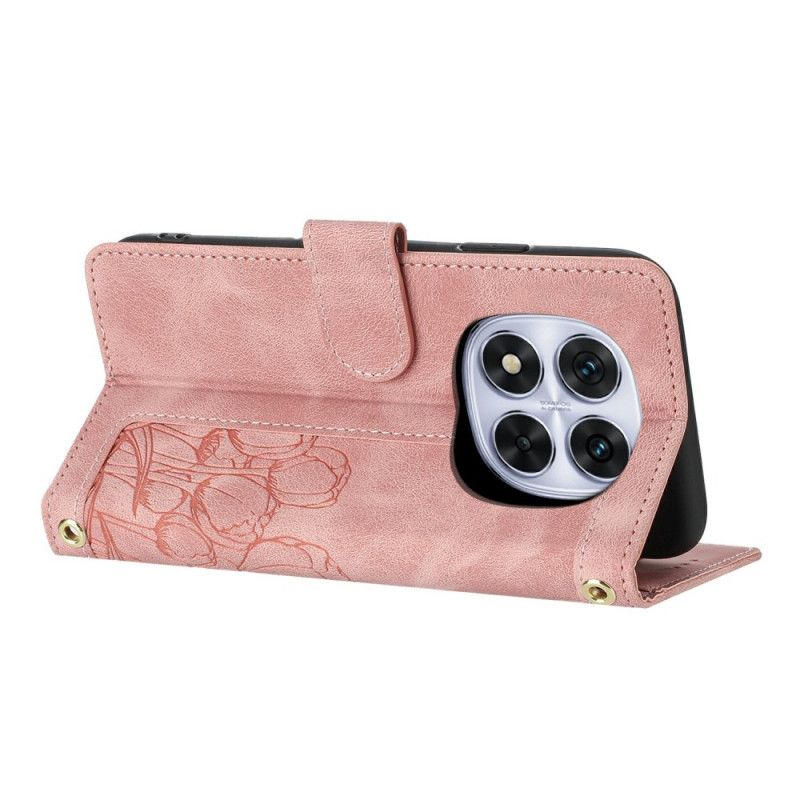 Pokrowce Xiaomi Redmi Note 14 Pro 4g Kwiatowy Wzór Z Paskiem