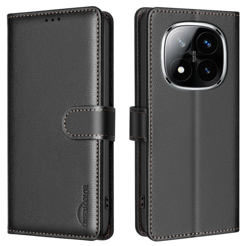 Skórzany Futerał Xiaomi Redmi Note 14 Pro 4g Etui Na Telefon Blokada Rfid W Kolorze Binfen