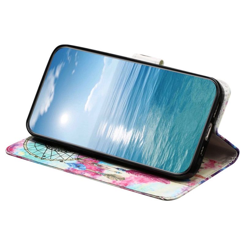 Skórzany Futerał Xiaomi Redmi Note 14 Pro 4g Etui Na Telefon Łapacz Snów