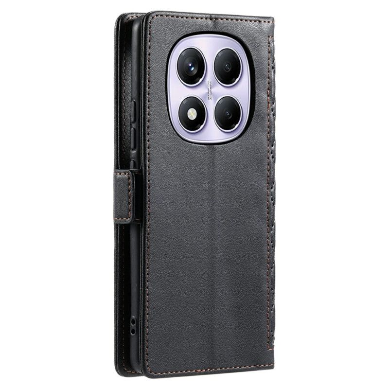 Skórzany Futerał Xiaomi Redmi Note 14 Pro 4g Etui Na Telefon Pikowane Z Paskiem