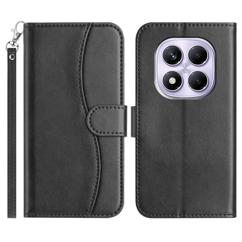 Skórzany Futerał Xiaomi Redmi Note 14 Pro 4g Etui Na Telefon Wzór S Z Paskiem