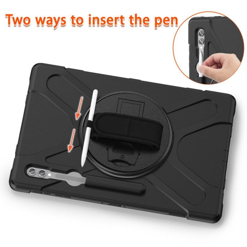 Etui Do Samsung Galaxy Tab S10 Ultra Potrójna Ochrona Pasek I Podstawka