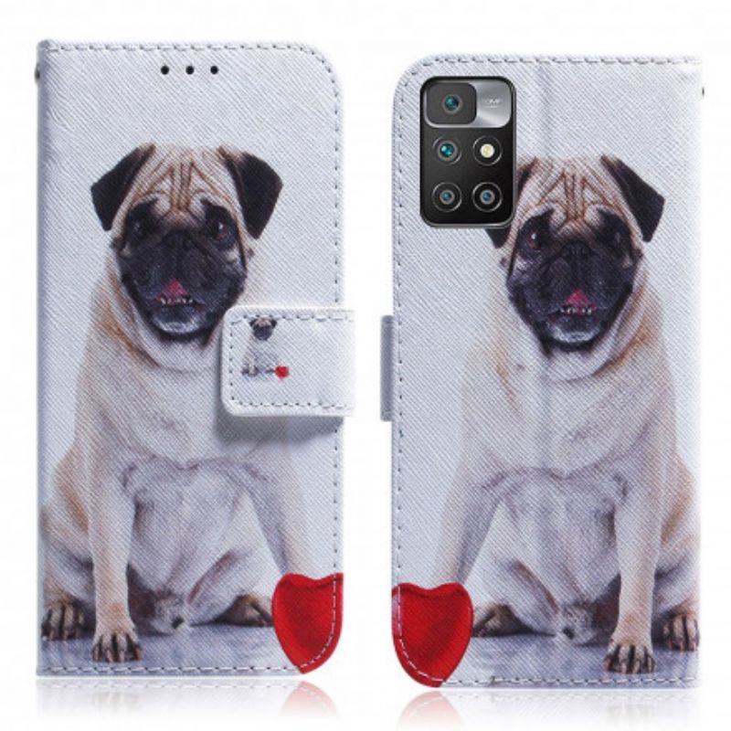 Etui Folio Do Xiaomi Redmi 10 Mops Pies