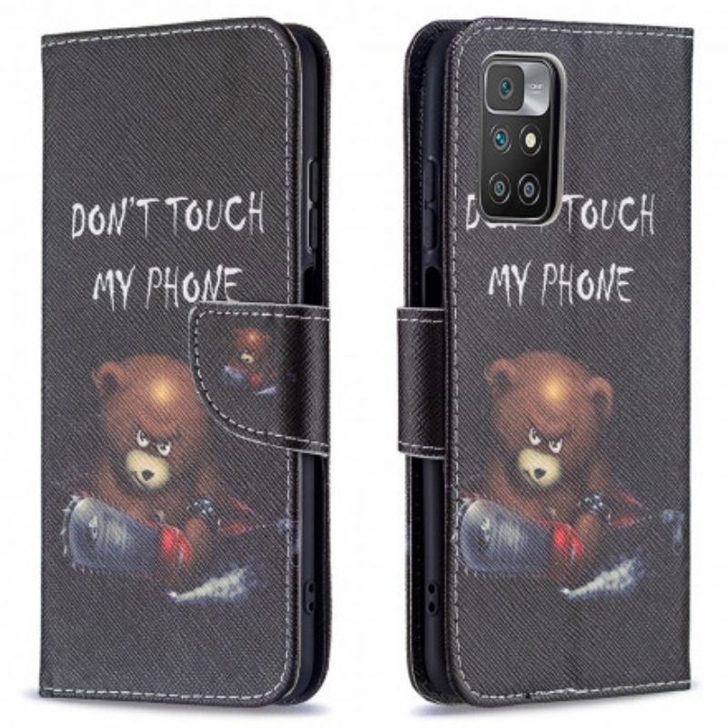 Etui Folio Do Xiaomi Redmi 10 Niebezpieczny Niedźwiedź