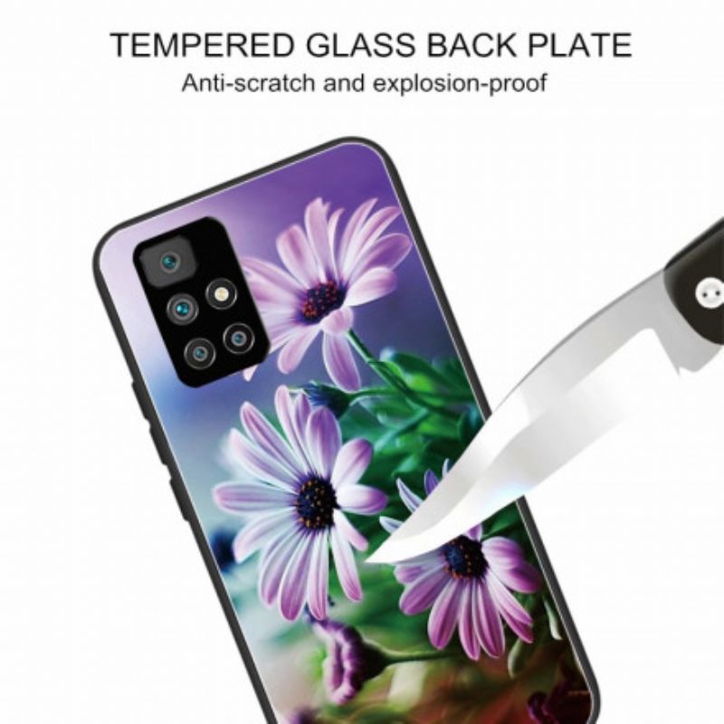 Futerały Xiaomi Redmi 10 Etui Na Telefon Realistyczne Kwiaty Ze Szkła Hartowanego