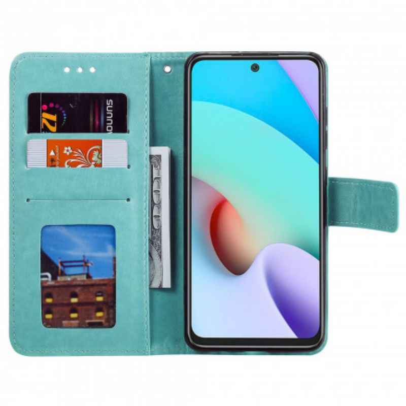 Skórzany Futerał Xiaomi Redmi 10 Etui Na Telefon Mandala Słońce