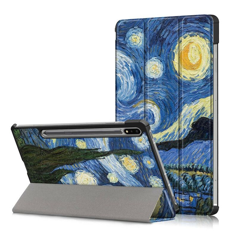Inteligentny Futerał Samsung Galaxy Tab S7 Fe Wzmocniony Van Gogh