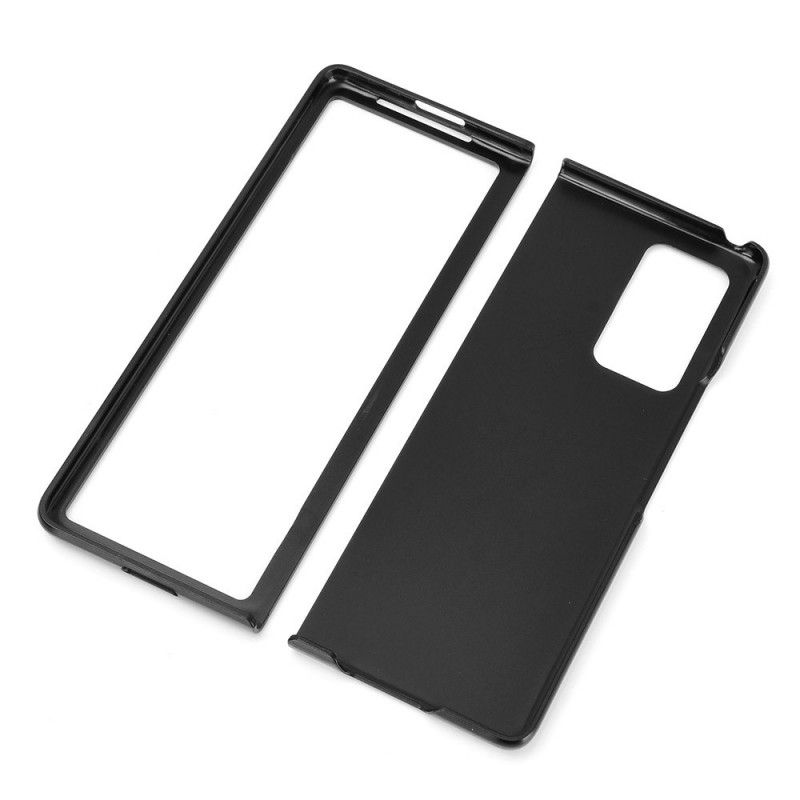 Etui Samsung Galaxy Z Fold 2 Biały Czarny Styl Skóry Krokodyla Etui Ochronne