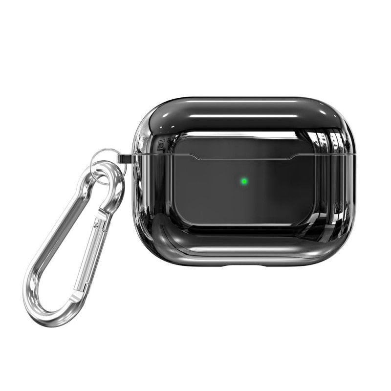 Etui AirPods Pro Czerwony Czarny Metaliczny Styl Z Karabińczykiem