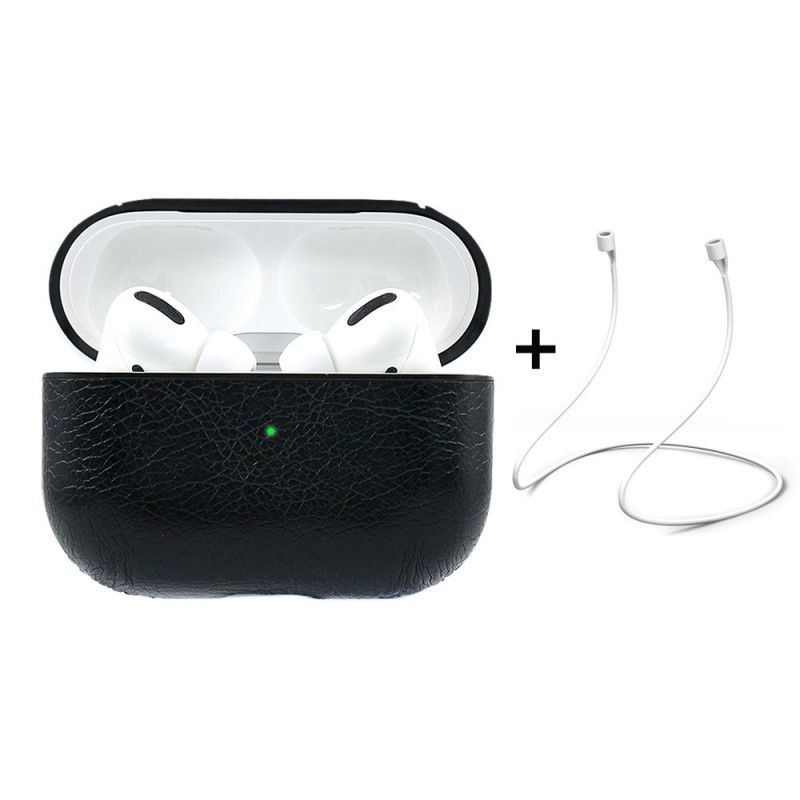 Etui AirPods Pro Czerwony Czarny Sztuczna Skóra Ze Sznurkiem Do Kapelusza Księcia Etui Ochronne