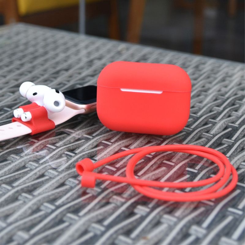 Futerały AirPods Pro Biały Czarny Etui na Telefon Silikon Z Przewodem Słuchawkowym