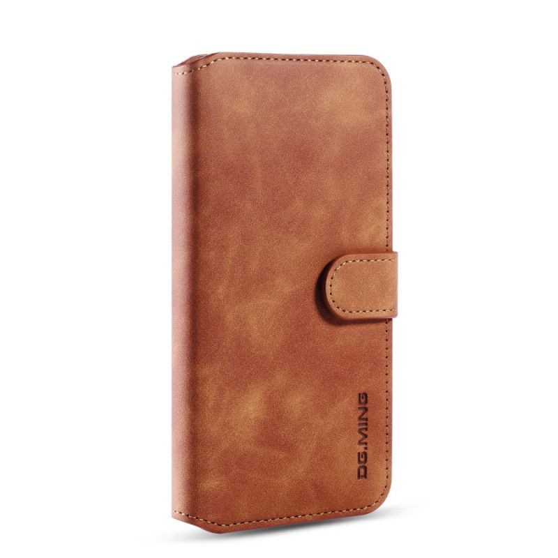 Etui Folio Xiaomi Redmi 8 Szary Czarny Retro Dg.Ming Etui Ochronne