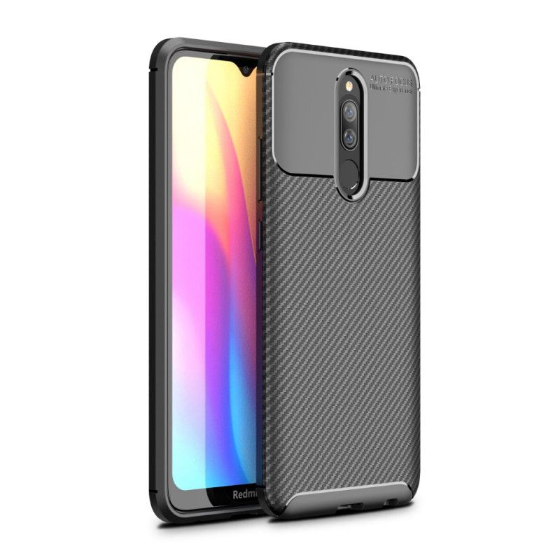 Etui Xiaomi Redmi 8 Granatowy Czarny Elastyczne Włókno Węglowe