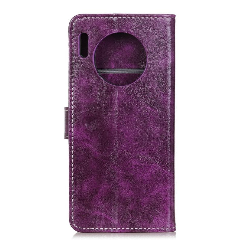 Etui Folio Huawei Mate 30 Czerwony Czarny Błyszczące I Widoczne Szwy Etui Ochronne